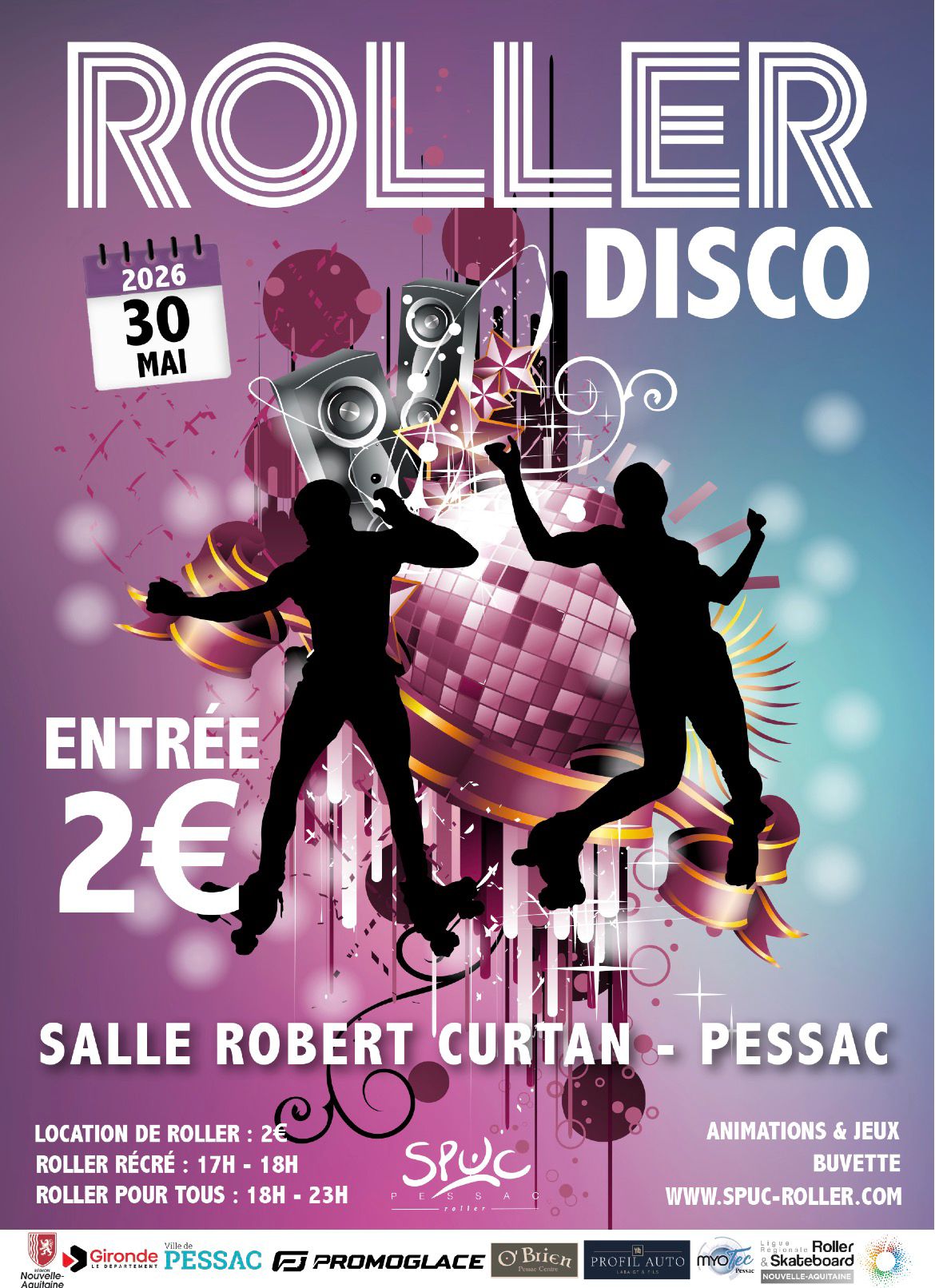 Disco Roller 2026 : rendez-vous le samedi 30 mai à Pessac
